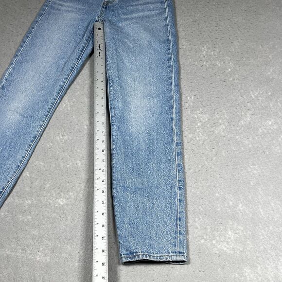 Levis Wedgie Straight Jeans Womens Size 24 Blue High Rise Button Fly Stretch - Picture 8 of 16